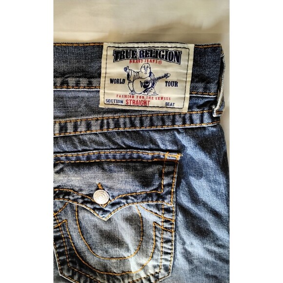 Rare True Religion Mens Jean's Straight Leg Size 42 - Picture 3 of 9
